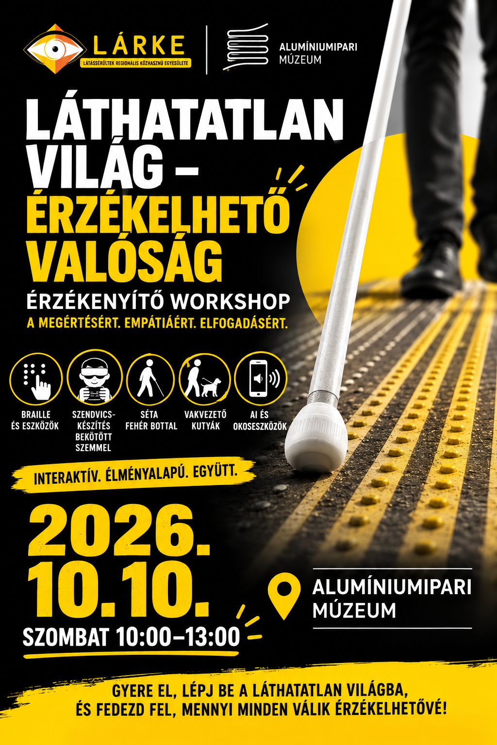 Láthatatlan világ – érzékelhető valóság - érzékenyítő workshop az Alumíniumipari Múzeumban